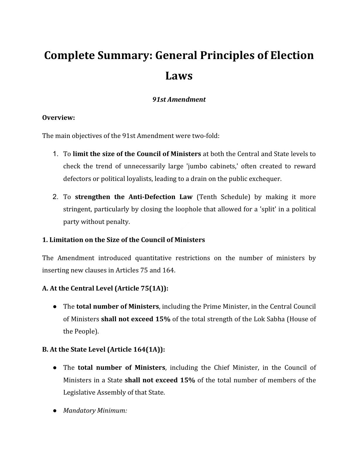 Preview of 91St Amendment Notes