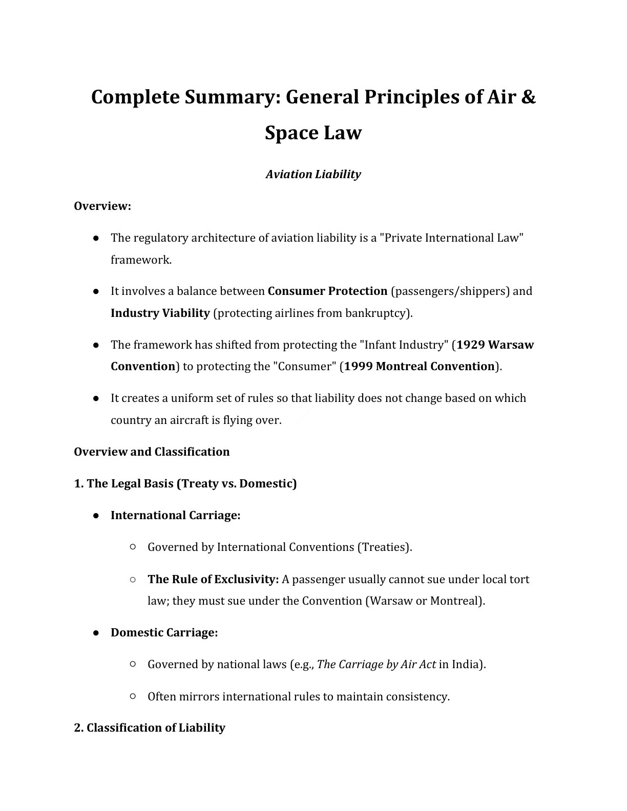 Preview of Air   Space Law - Avaition Liability