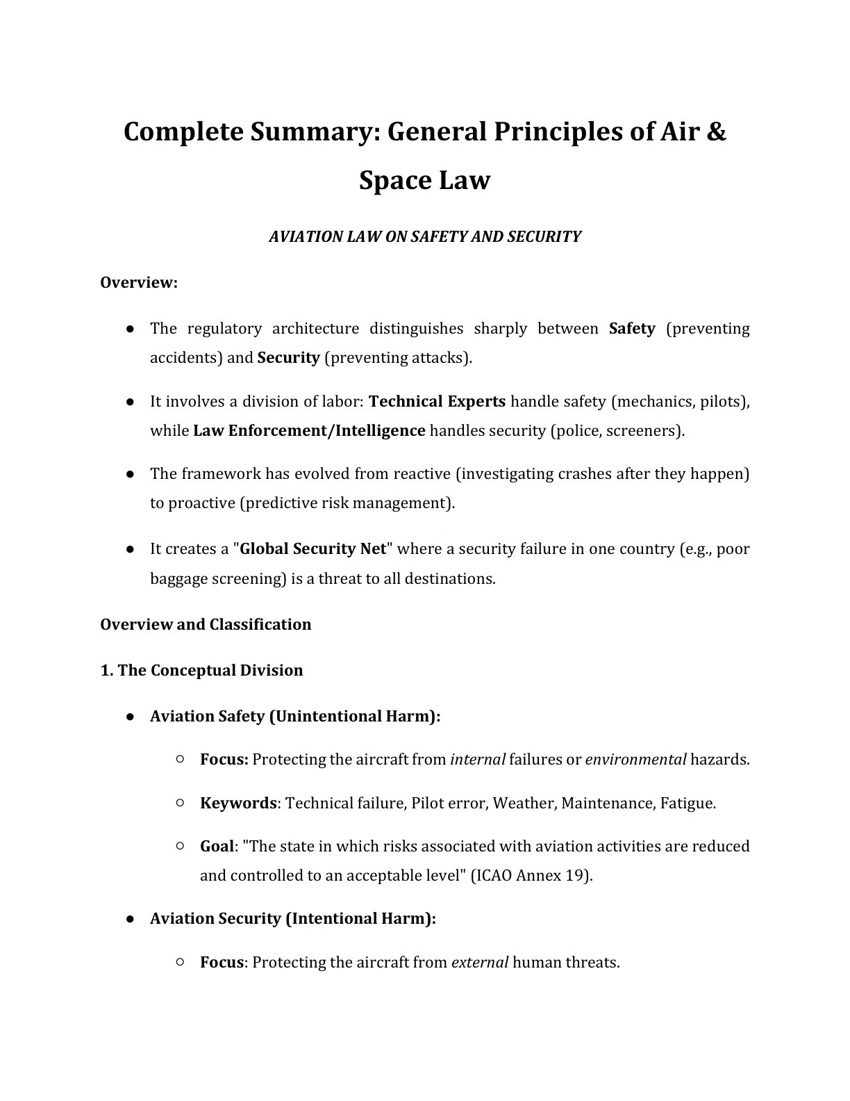 Preview of Air  Space - Aviation Law On Safety And Security