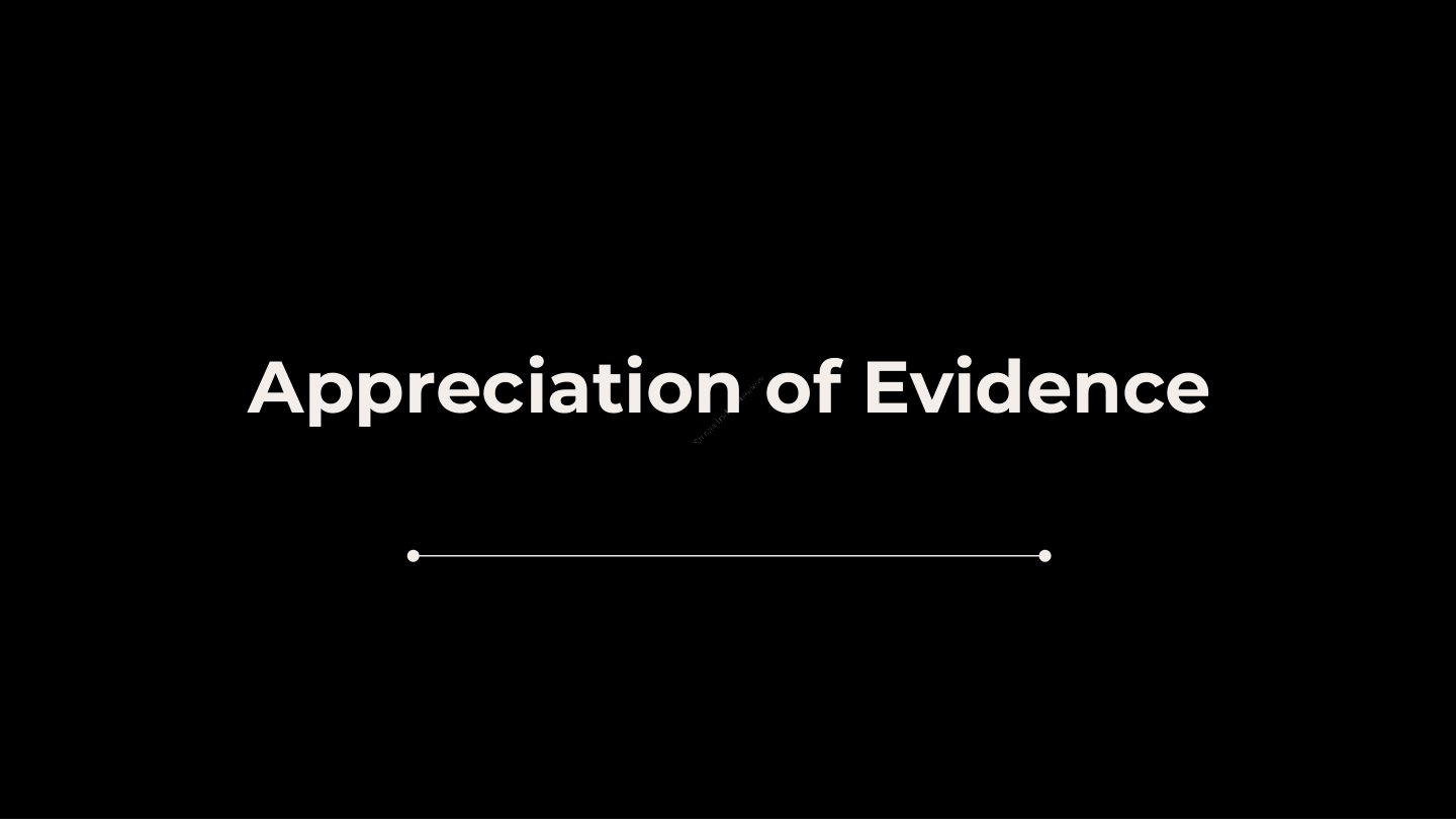 Preview of Appreciation Of Evidence Notes