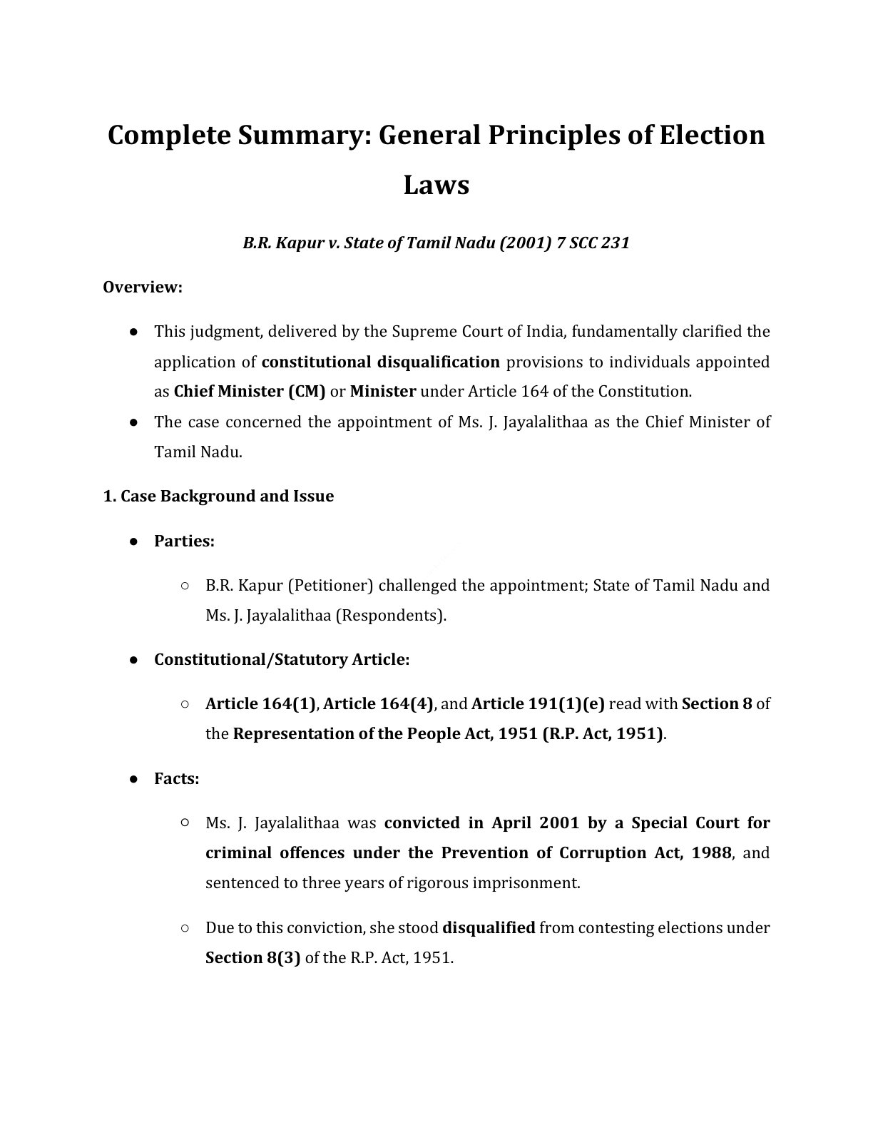 Preview of B.R. Kapur V. State Of Tamil Nadu Notes