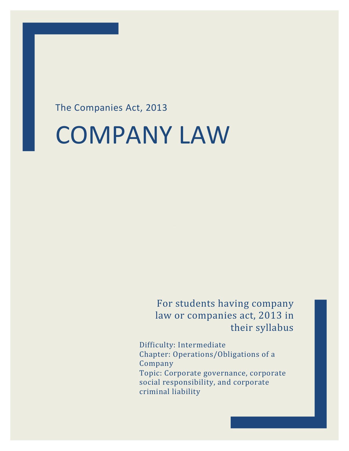 Preview of Corporate Governance Corporate Social Responsibility And Corporate Criminal Liability Notes