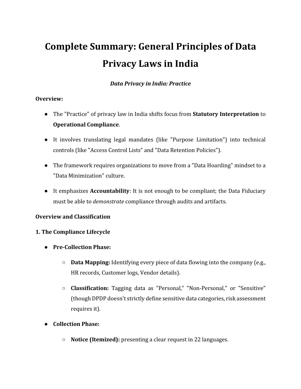 Preview of Data Privacy - Data Privacy In India Practice
