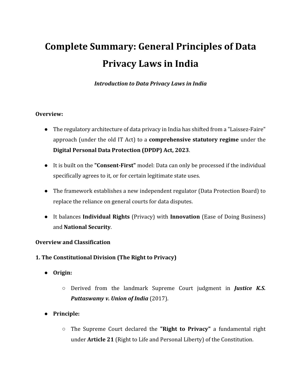 Preview of Data Privacy - Introduction To Data Privacy Laws In India