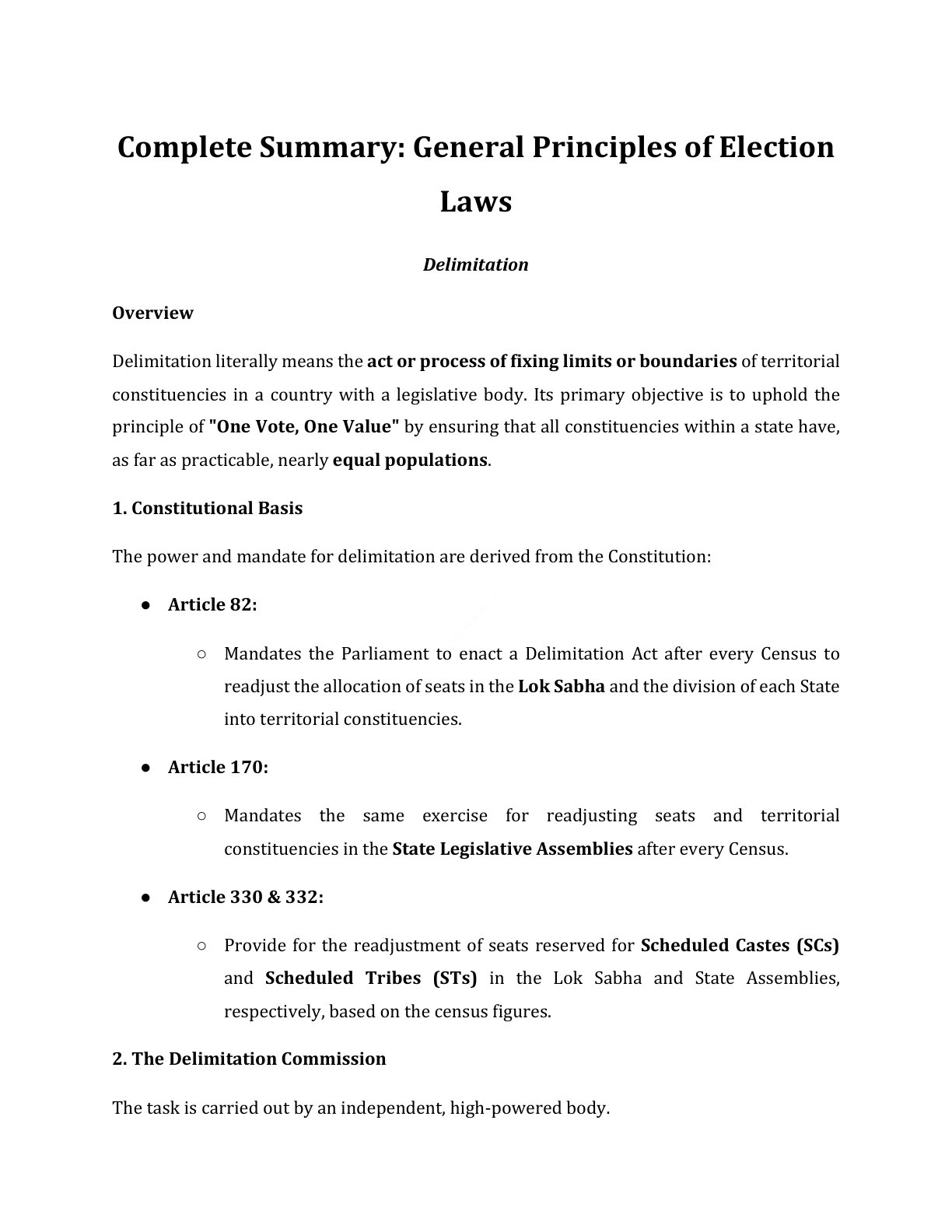 Preview of Delimitation Notes