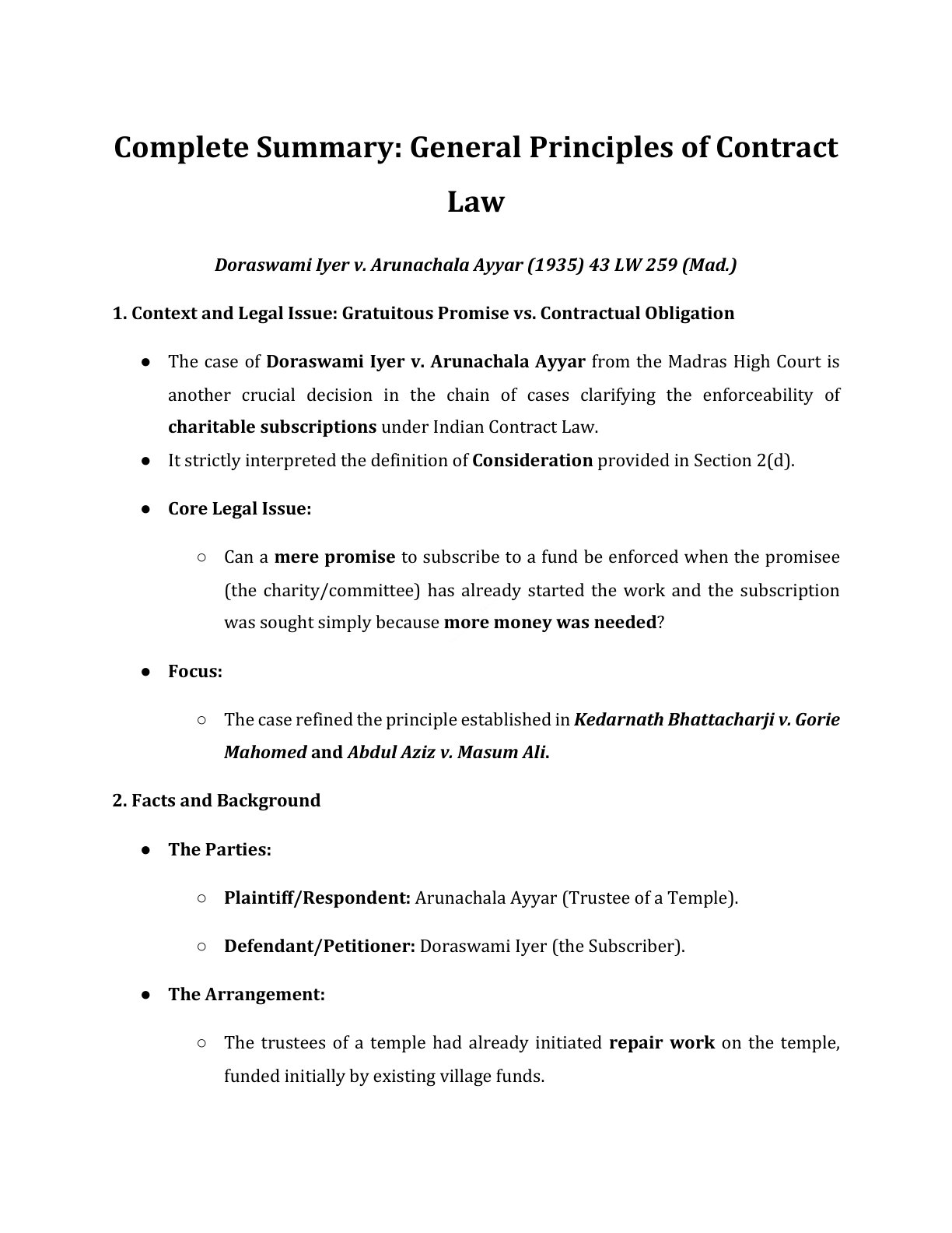 Preview of Doraswami Iyer V. Arunachala Ayyar (1935) 43 Lw 259 (Mad.) Notes