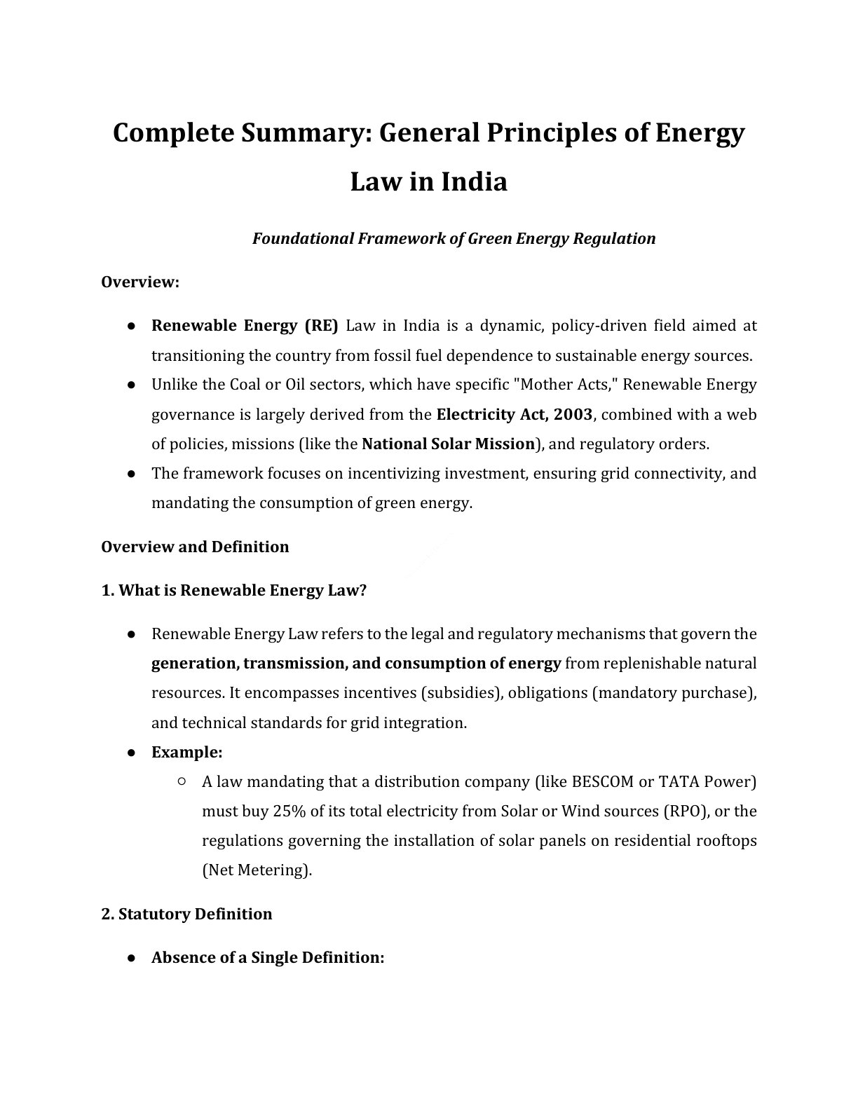 Preview of Energy Law - Foundational Framework Of Green Energy Regulation