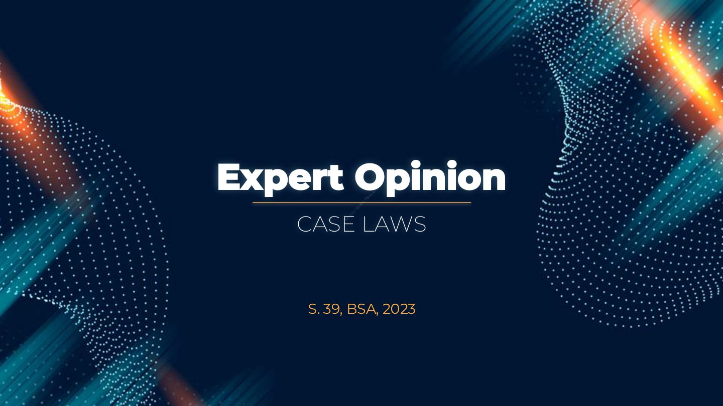 Preview of Expert Opinion (Cases) Notes