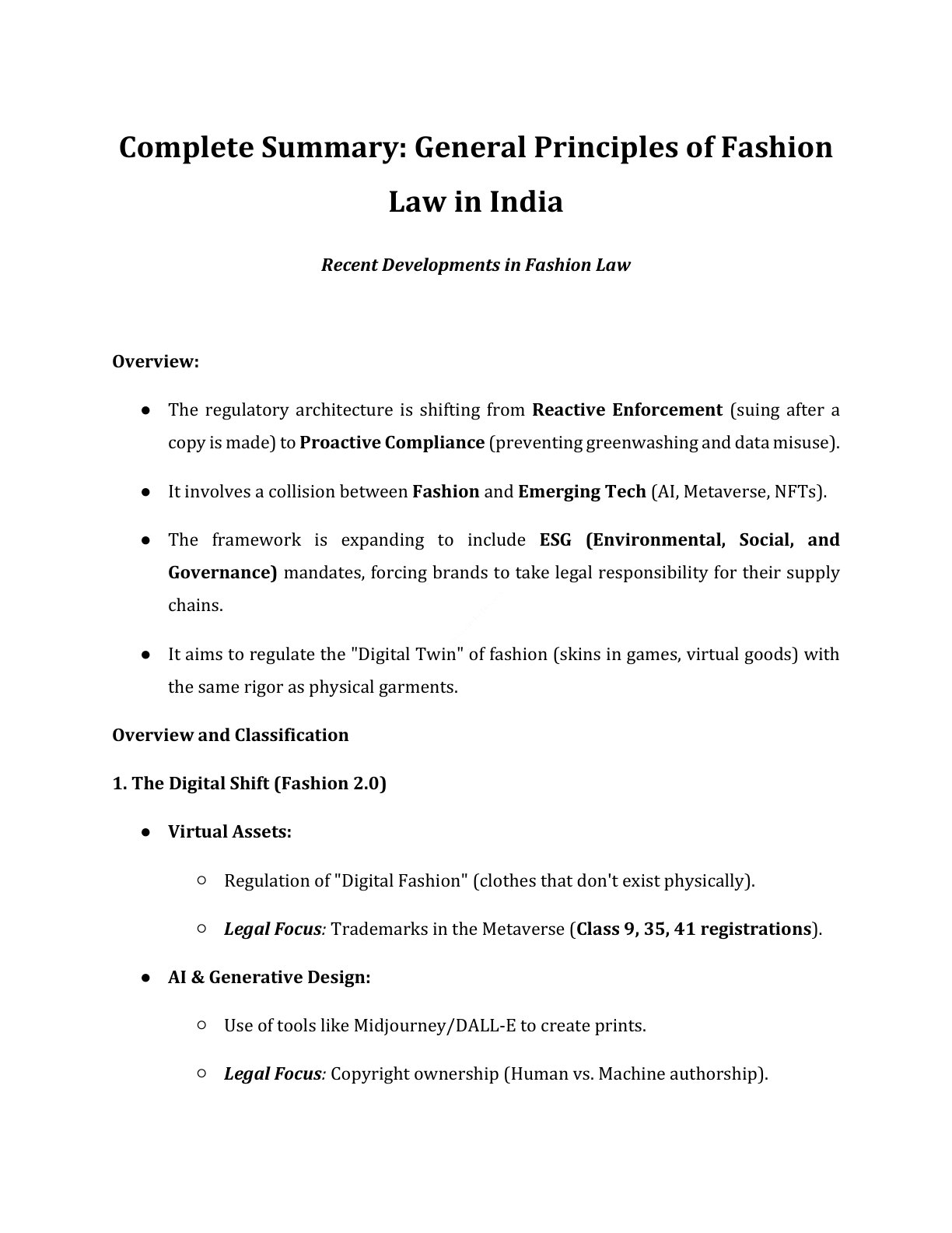 Preview of Fashion Law - Recent Developments In Fashion Law