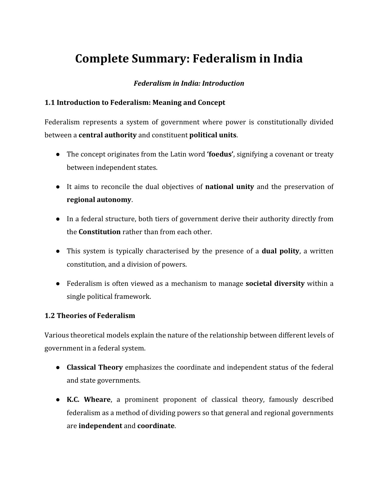 Preview of Federalism In India - Introduction
