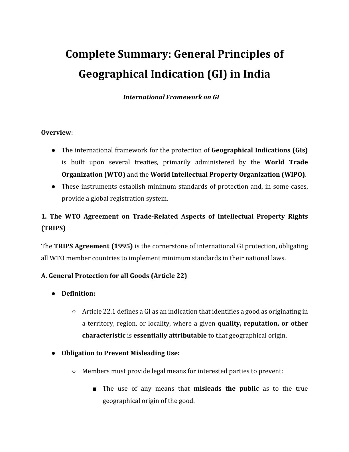Preview of Gi - International Framework On Gi