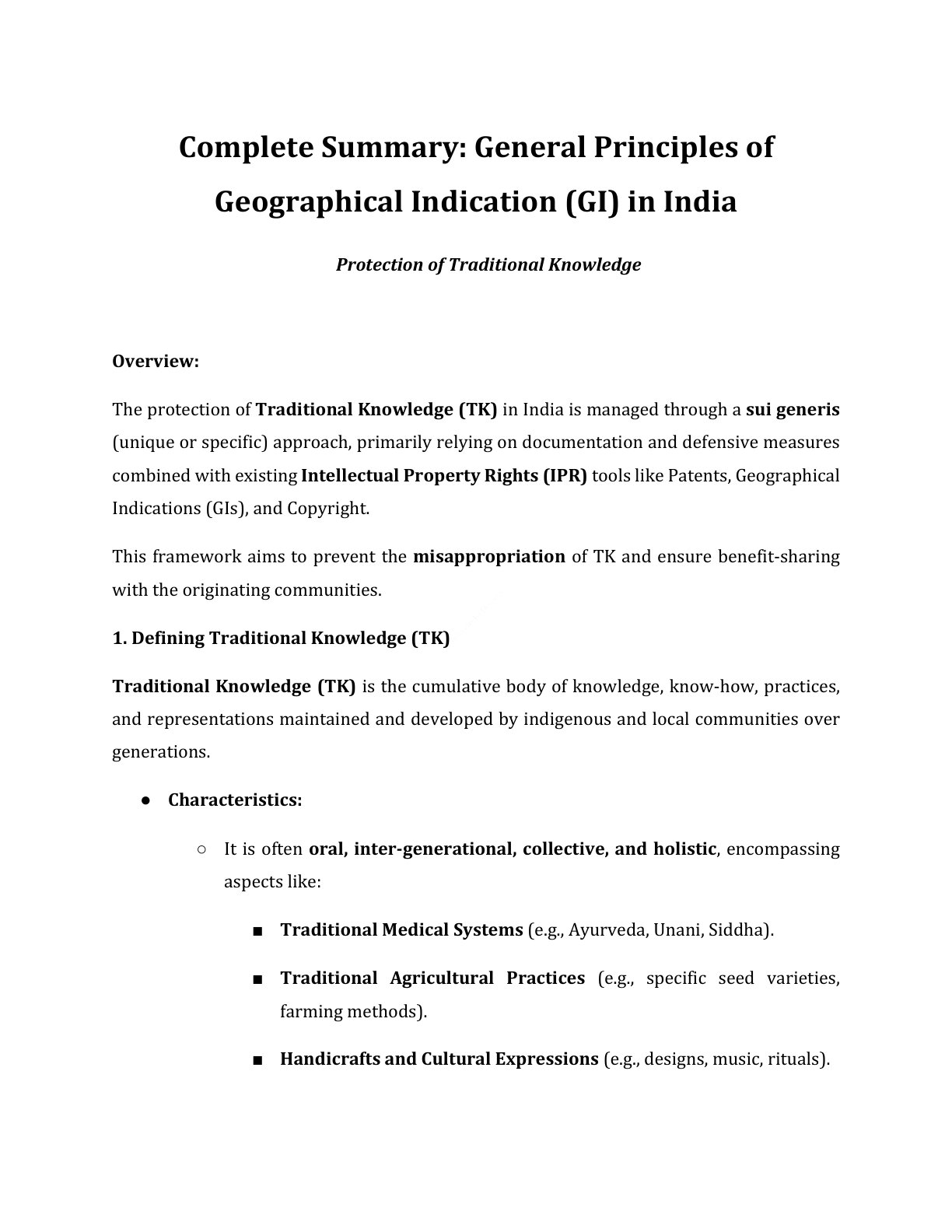 Preview of Gi - Protection Of Traditional Knowledge