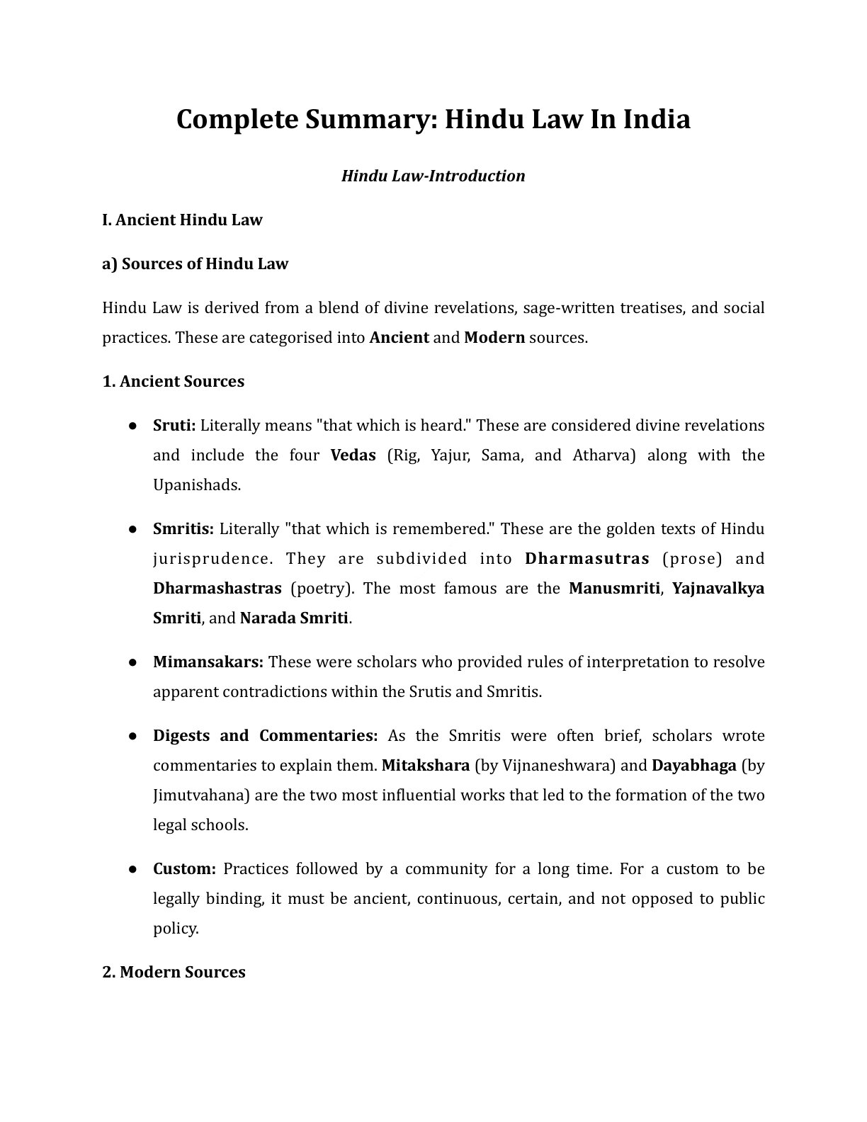 Preview of Hindu Law - Introduction