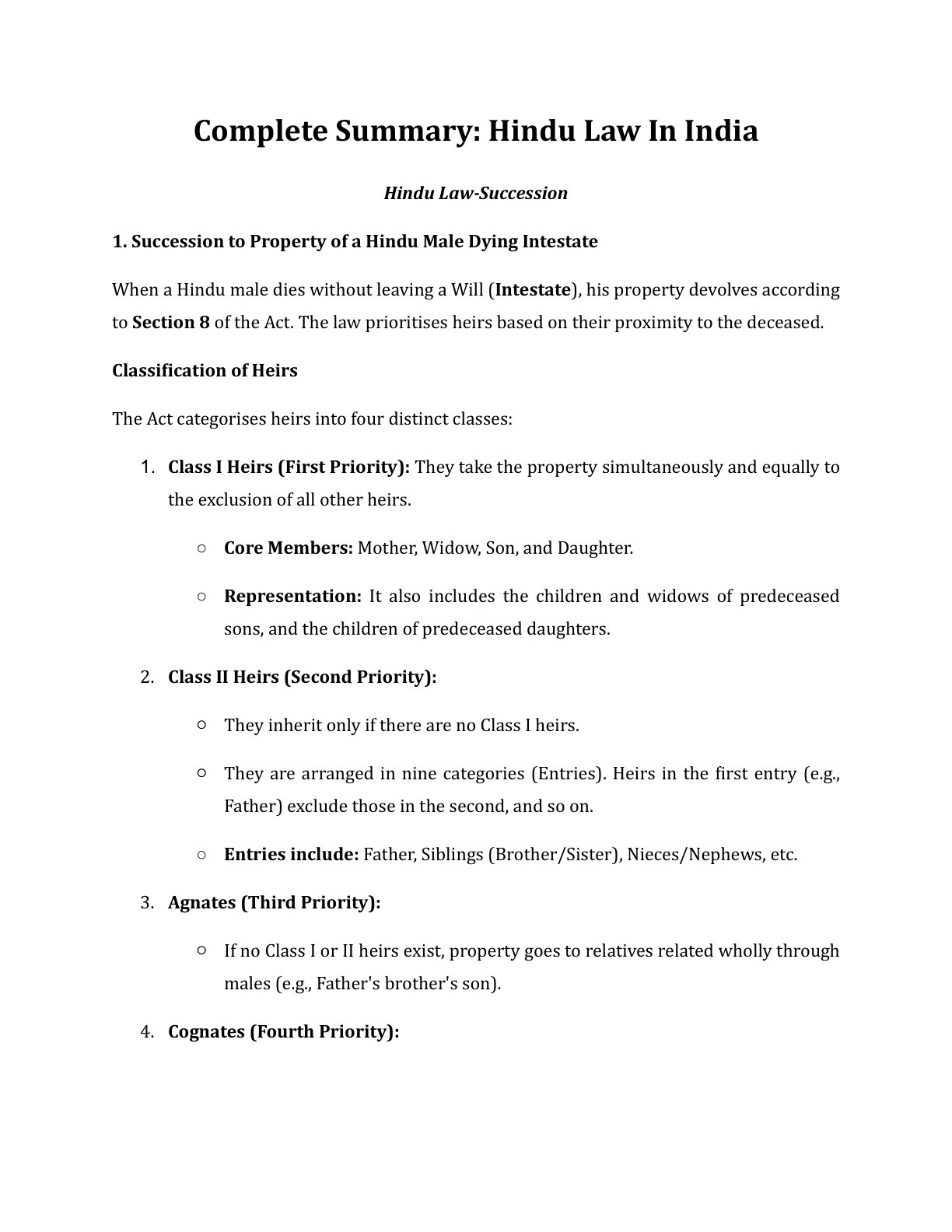 Preview of Hindu Law - Succession