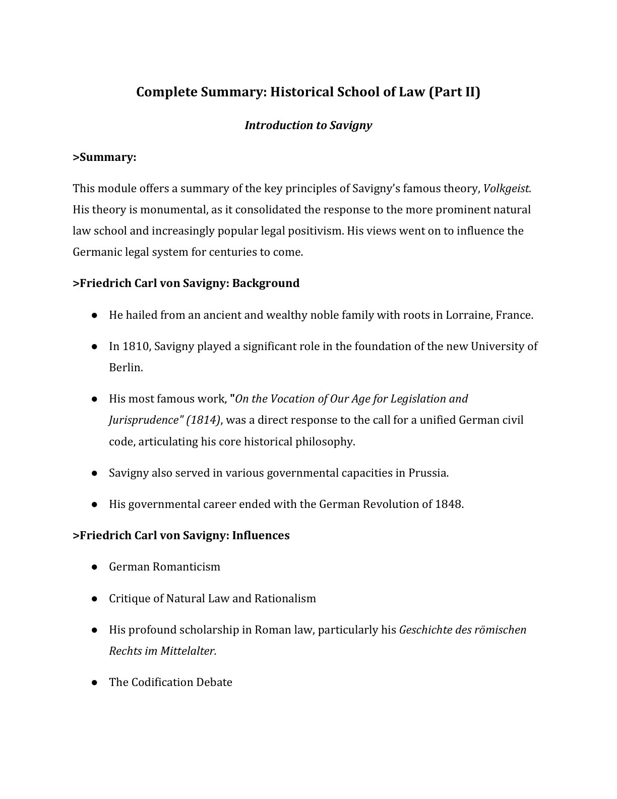 Preview of Historical School Ii Notes