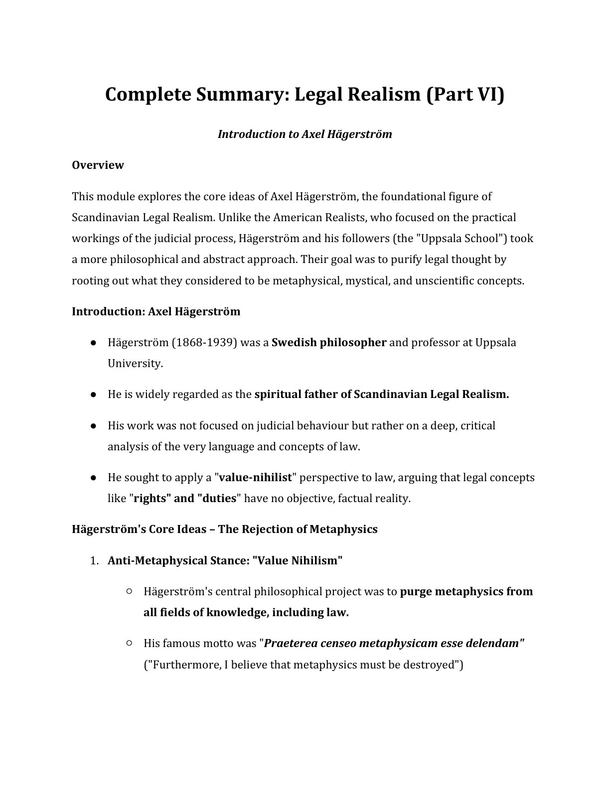 Preview of Introduction To Axel Hagerstrom Notes