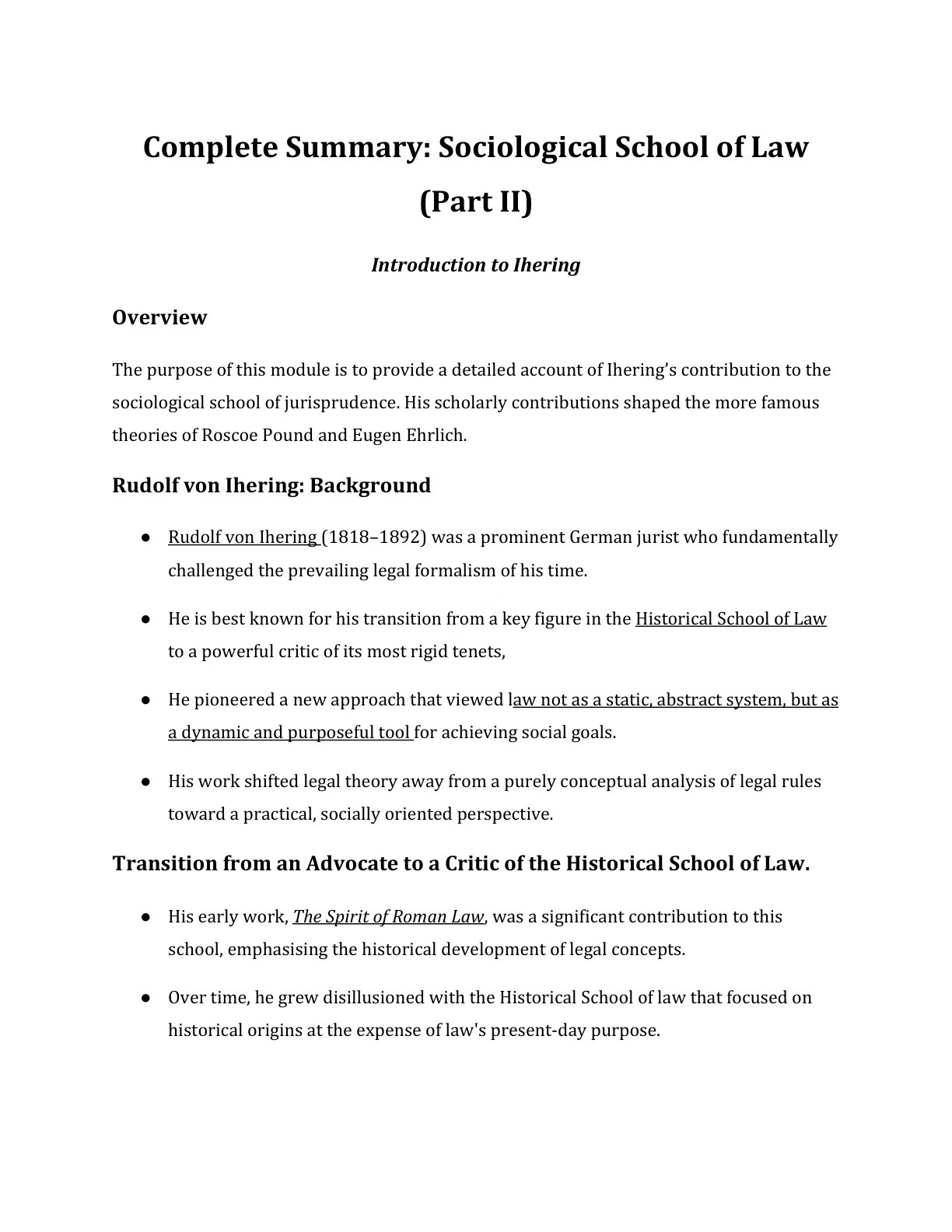 Preview of Introduction To Ihering Notes