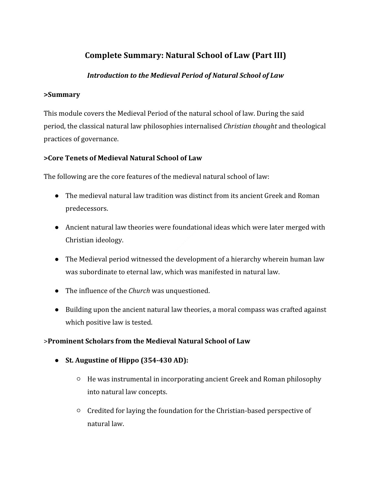 Preview of Introduction To The Medieval Period Of Notes