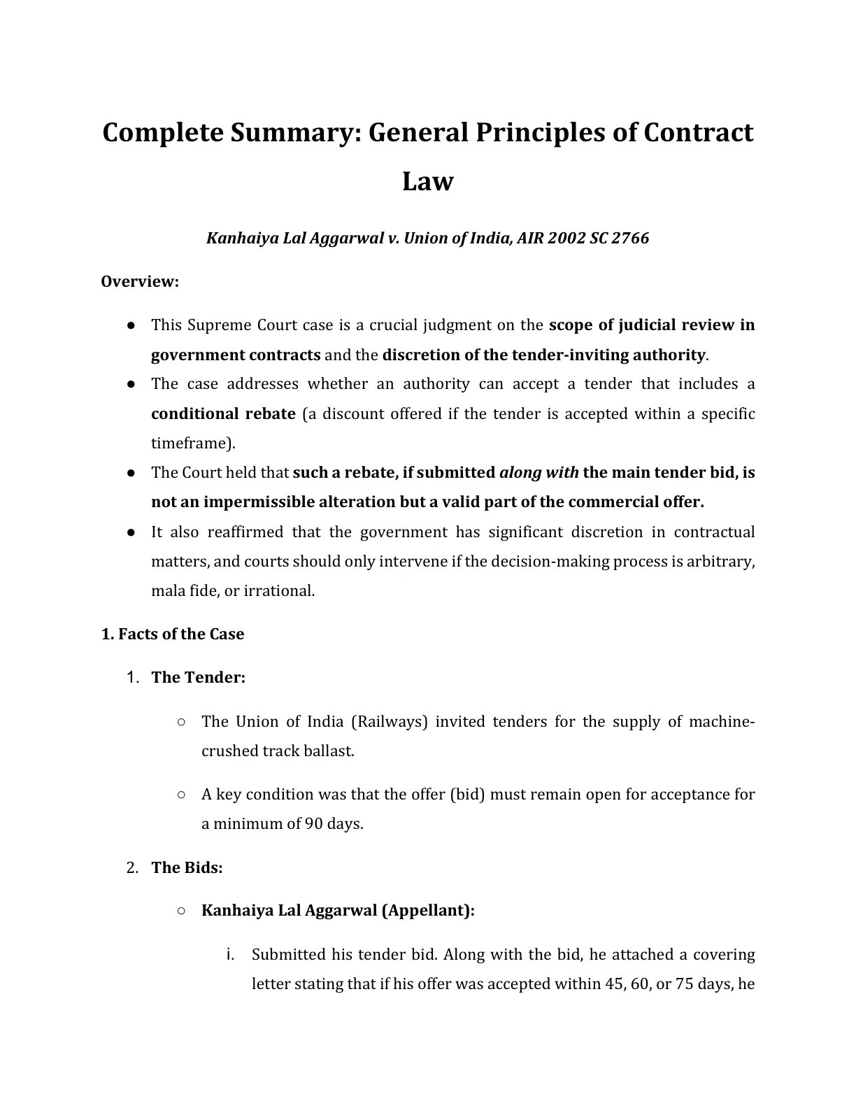 Preview of Kanhaiya Lal Aggarwal V. Union Of India Air 2002 Sc - Part 2766 Notes