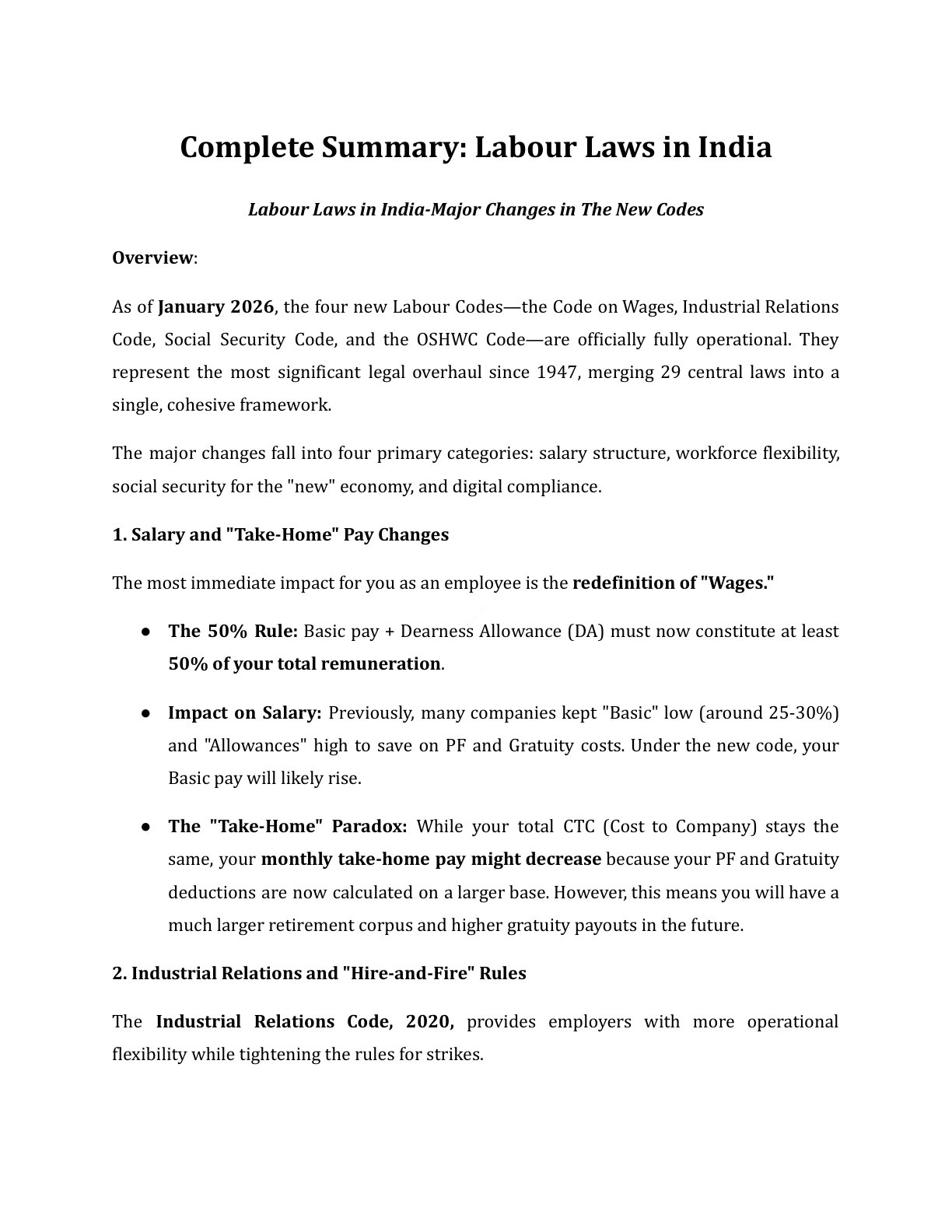 Preview of Labour Law - Part 3 Notes
