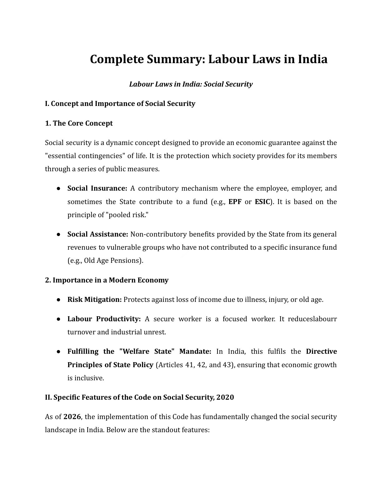 Preview of Labour Law - Part 4 Notes