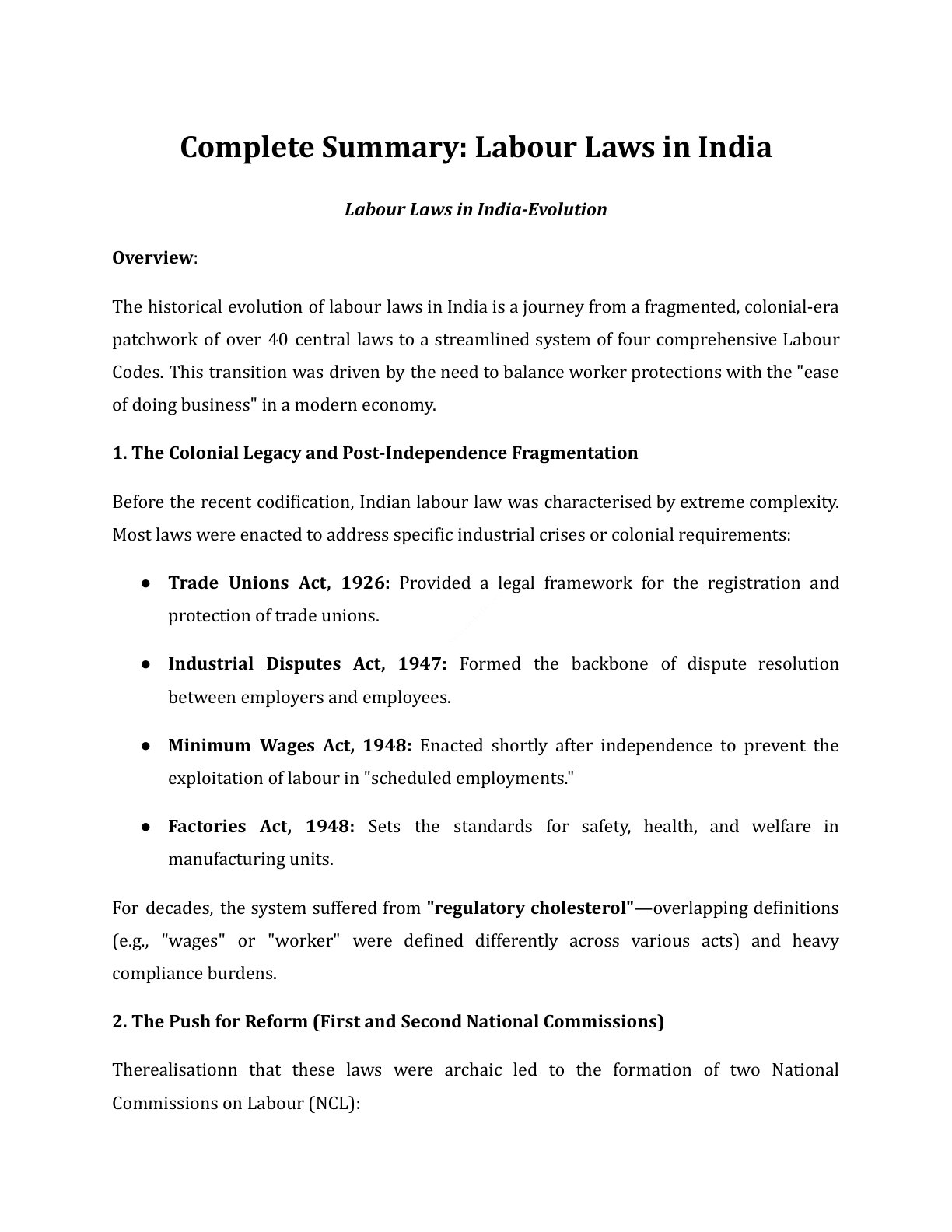 Preview of Labour Law - Part 5 Notes