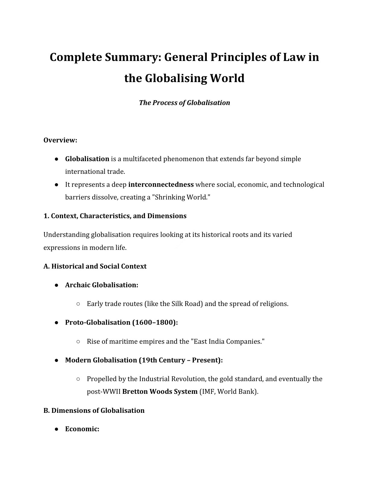 Preview of Law In Globalising World - Part 2 Notes