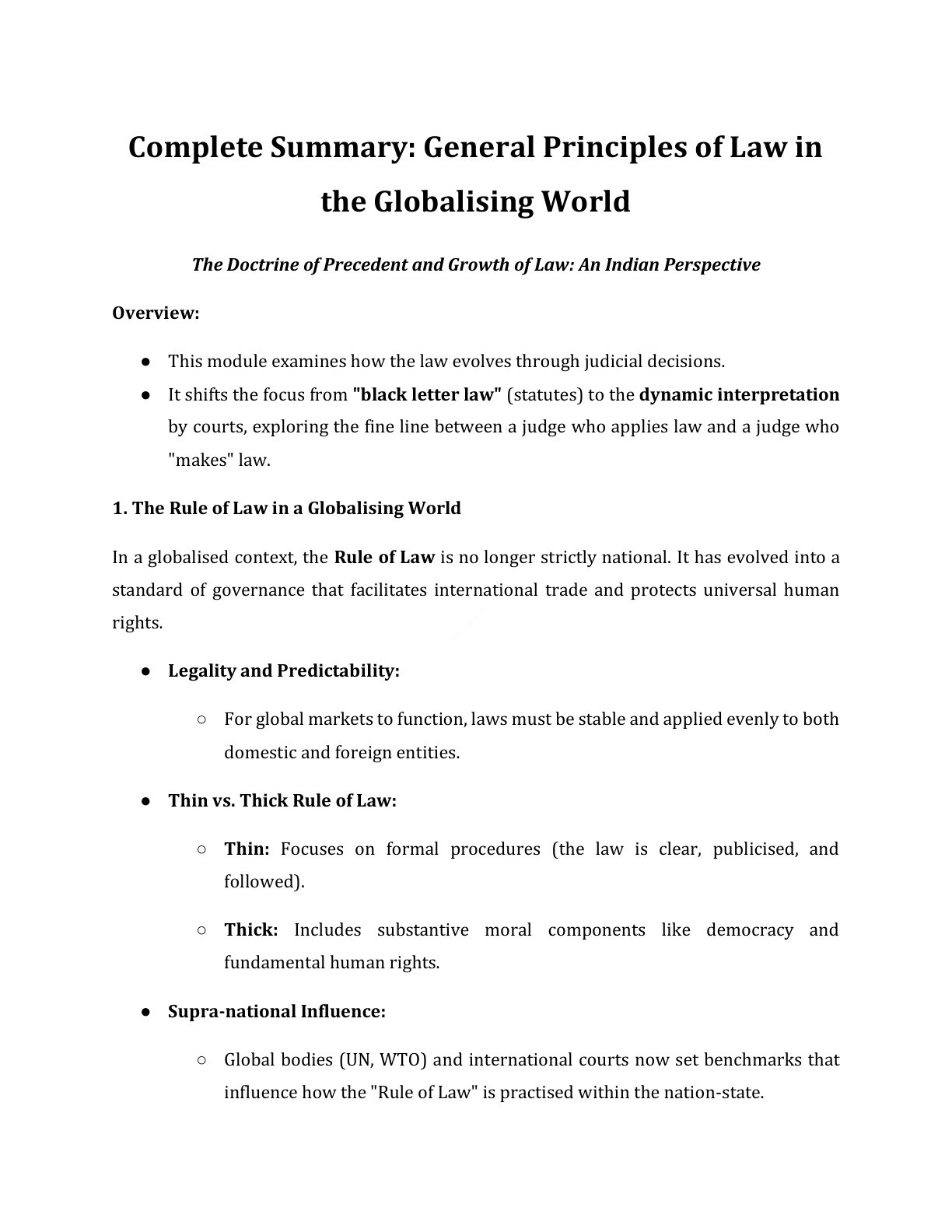 Preview of Law In Globalising World - Part 3 Notes