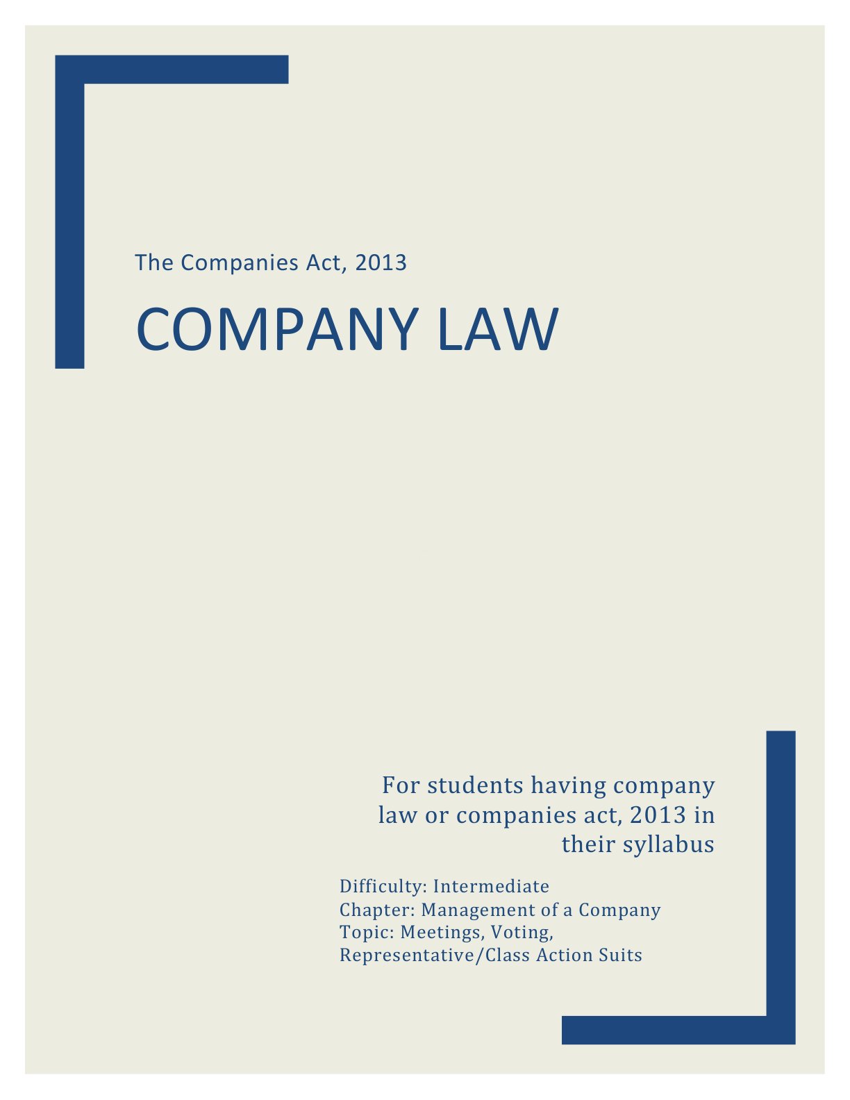 Preview of Management Of A Company Notes