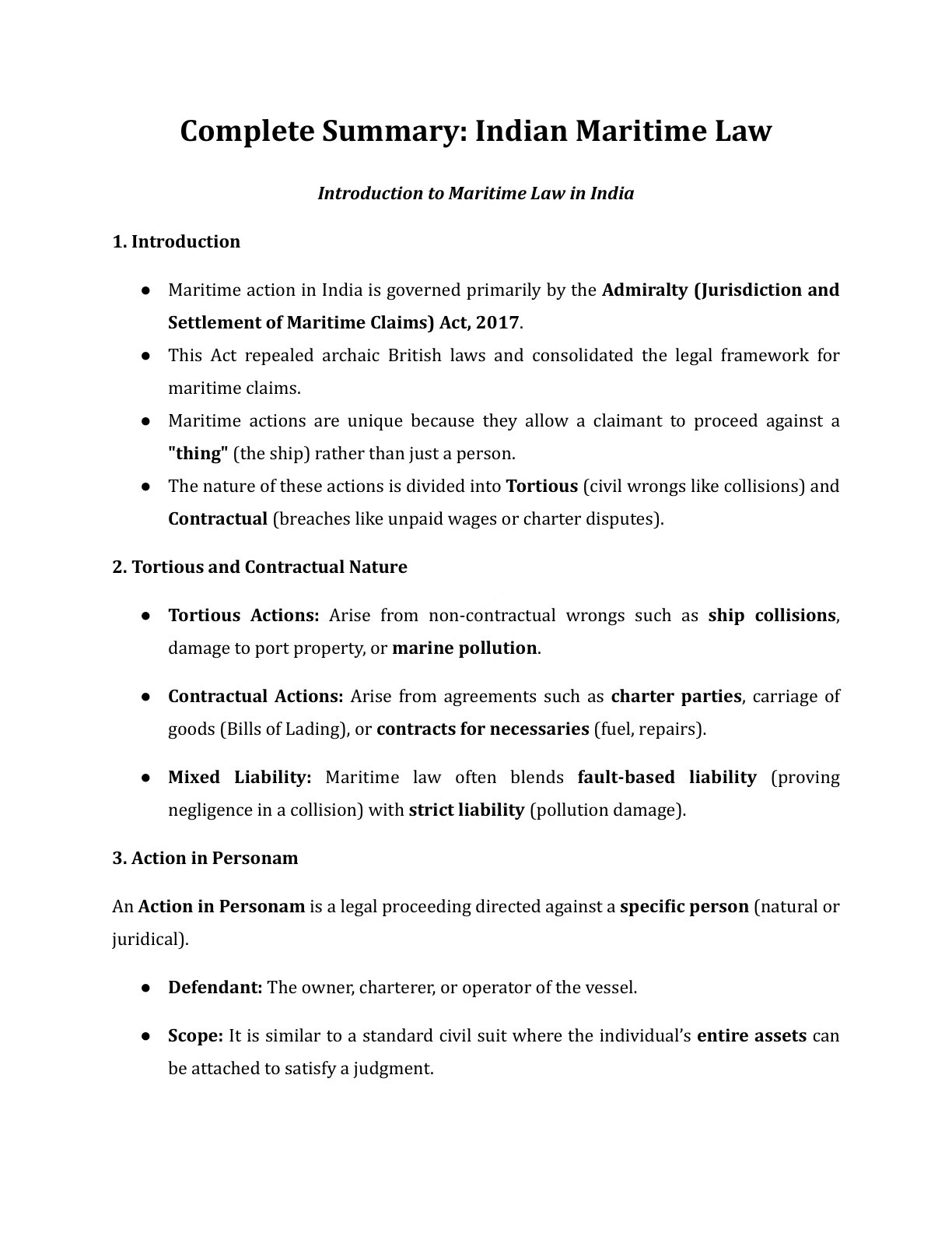 Preview of Maritime Law - Introduction