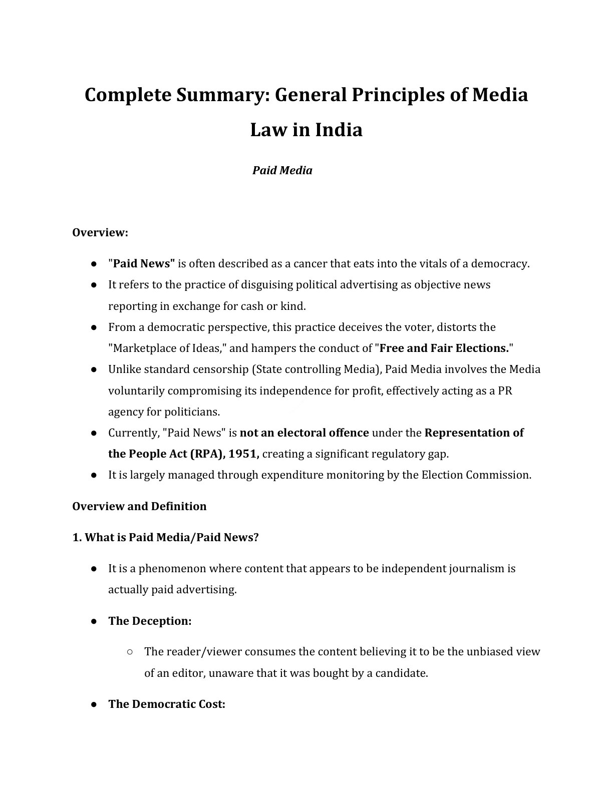 Preview of Media Law - Paid Media