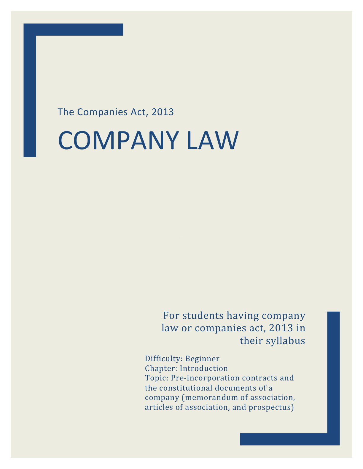 Preview of Pre - Incorporation Contratcs  Constitutional Documents