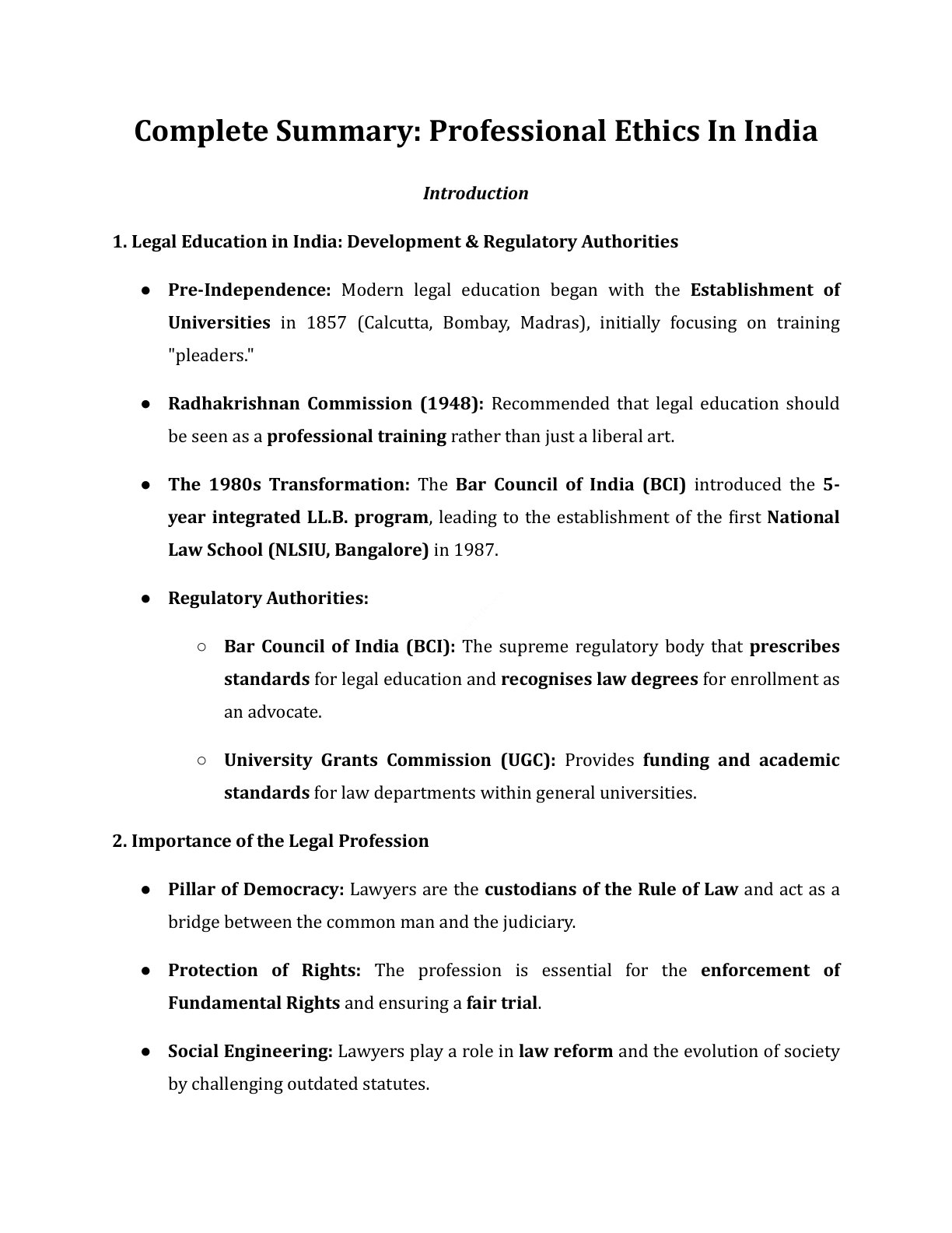 Preview of Professional Ethics - Introduction