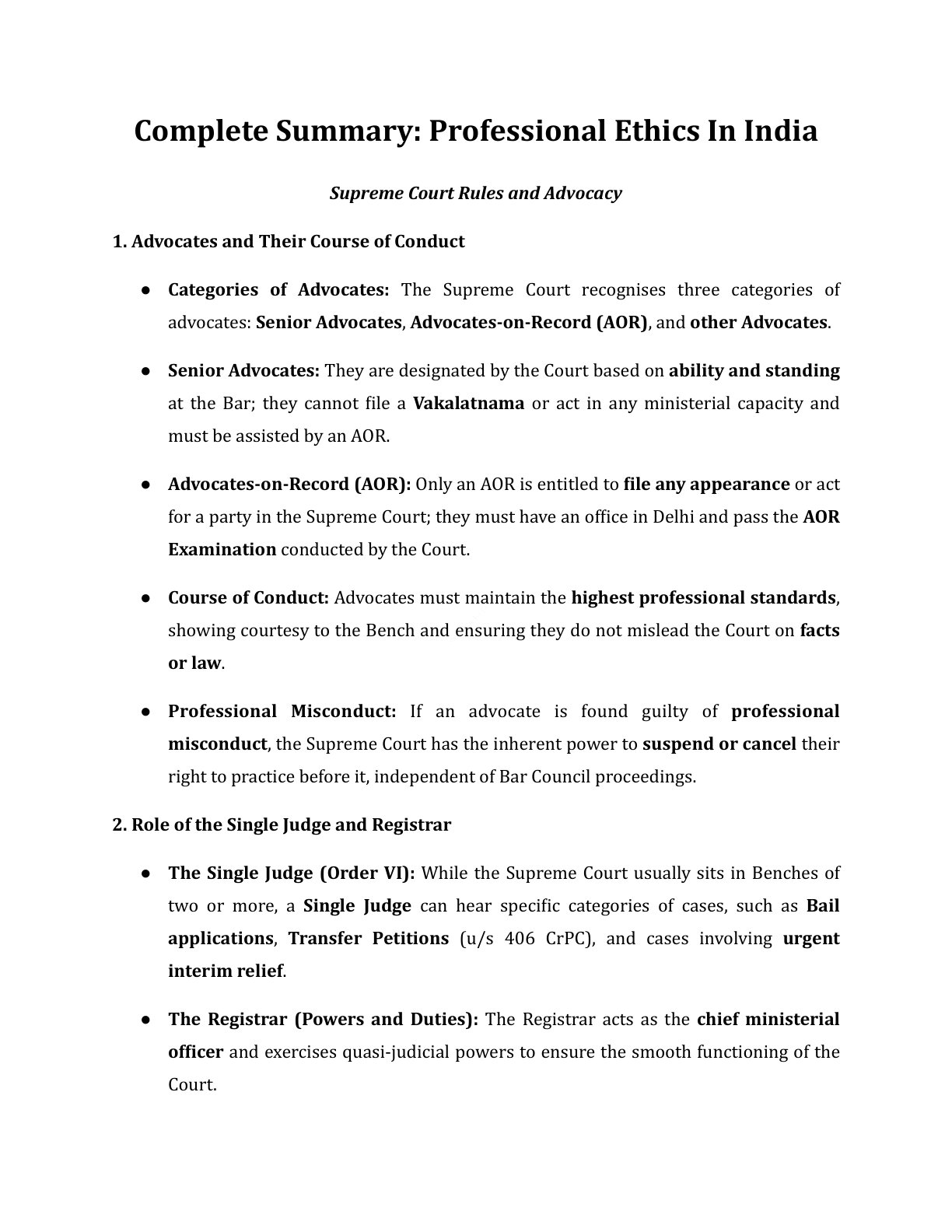 Preview of Professional Ethics - Supreme Court Rules