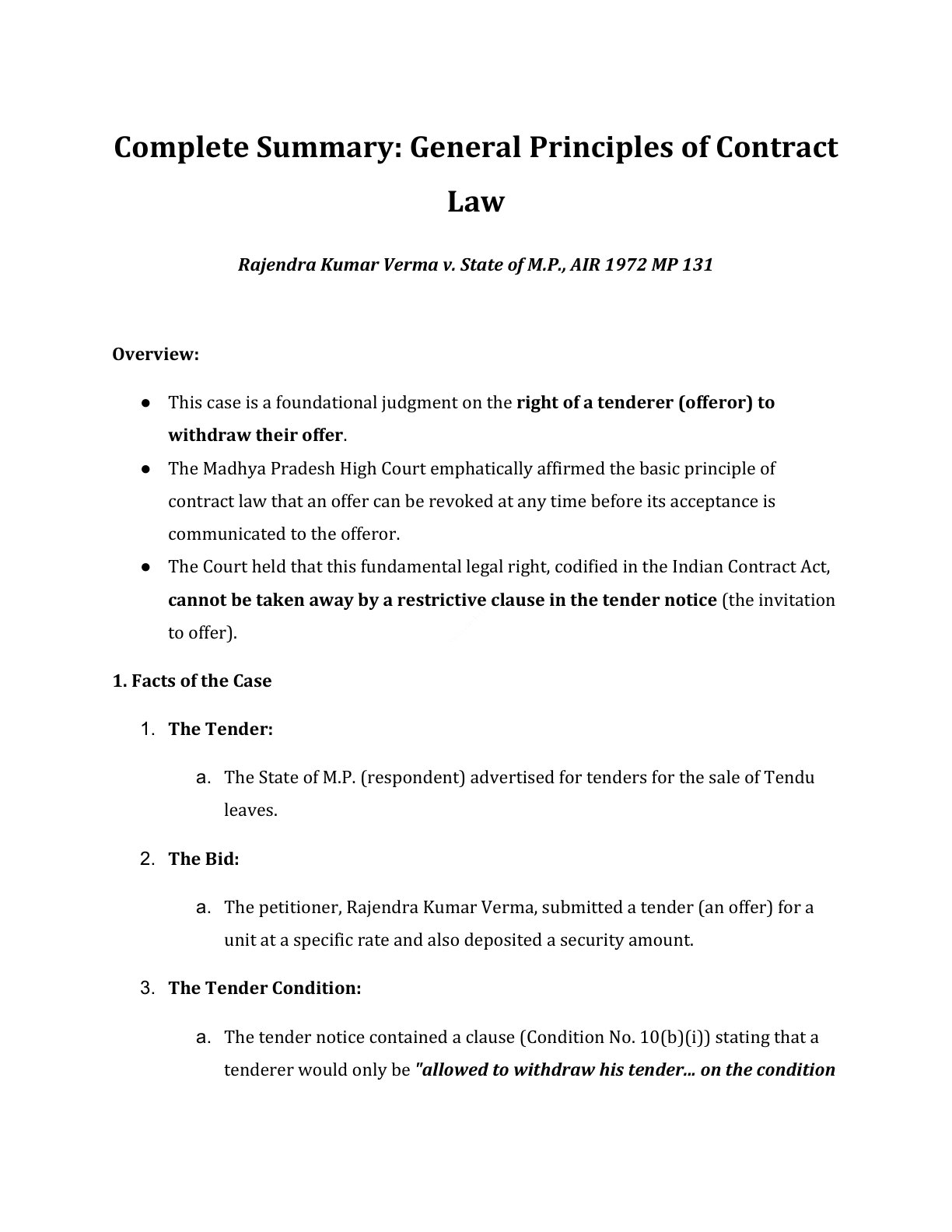 Preview of Rajendra Kumar Verma V. State Of M.P. Air 1972 Mp - Part 131 Notes