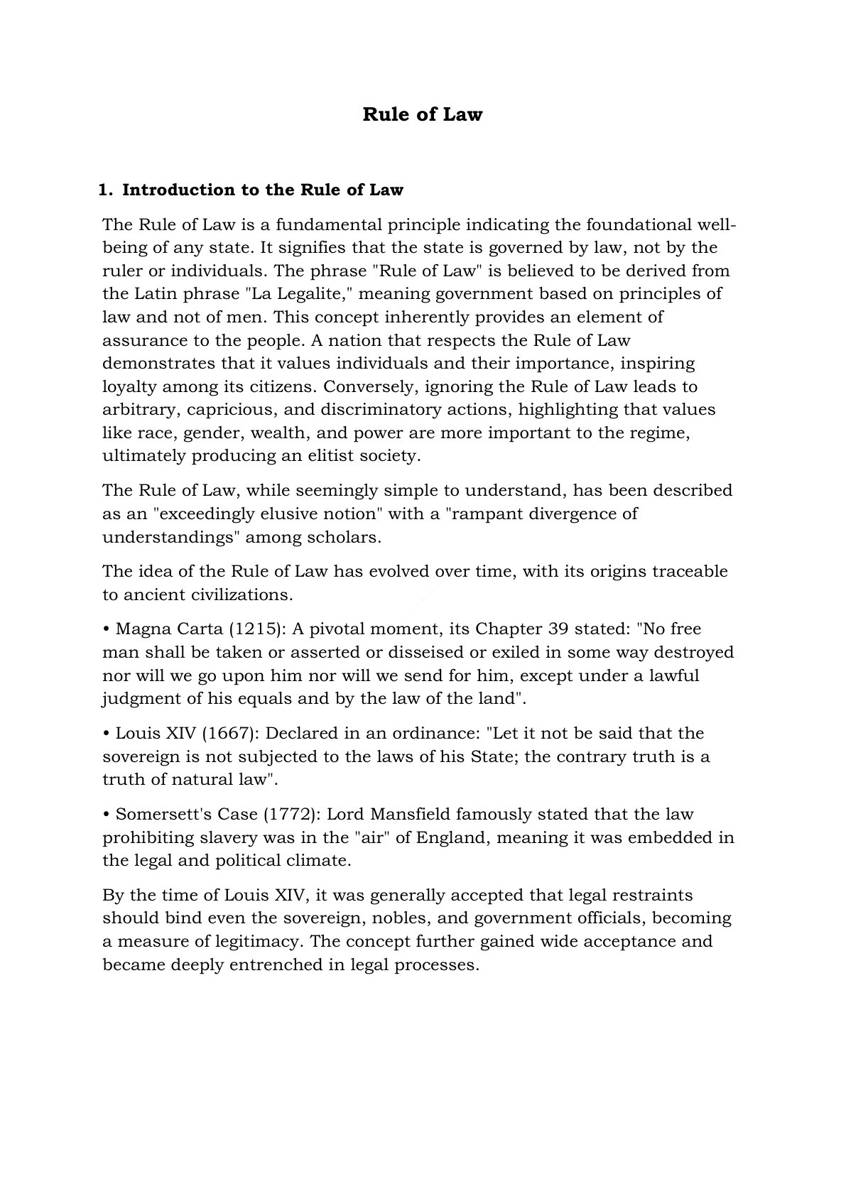 Preview of Rule Of Law Notes