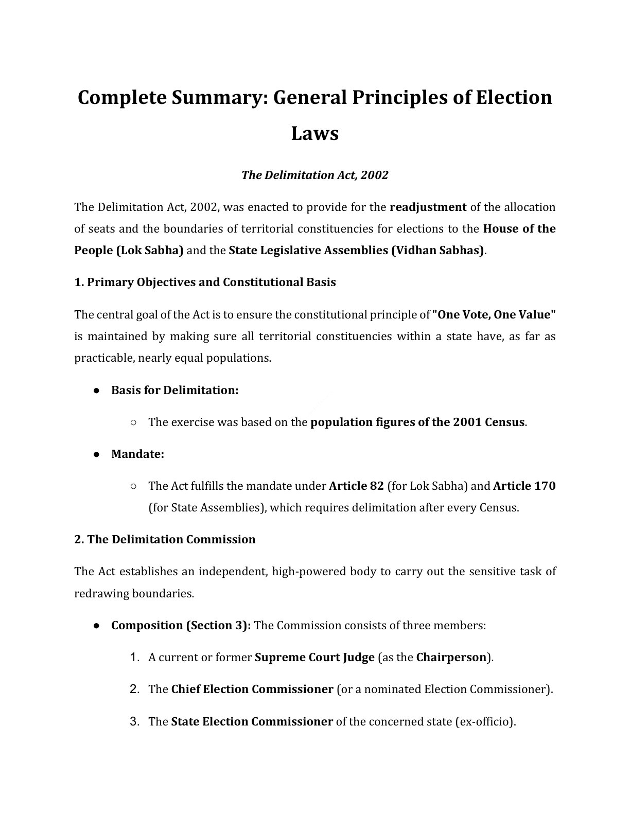 Preview of The Delimitation Act - Part 2002 Notes