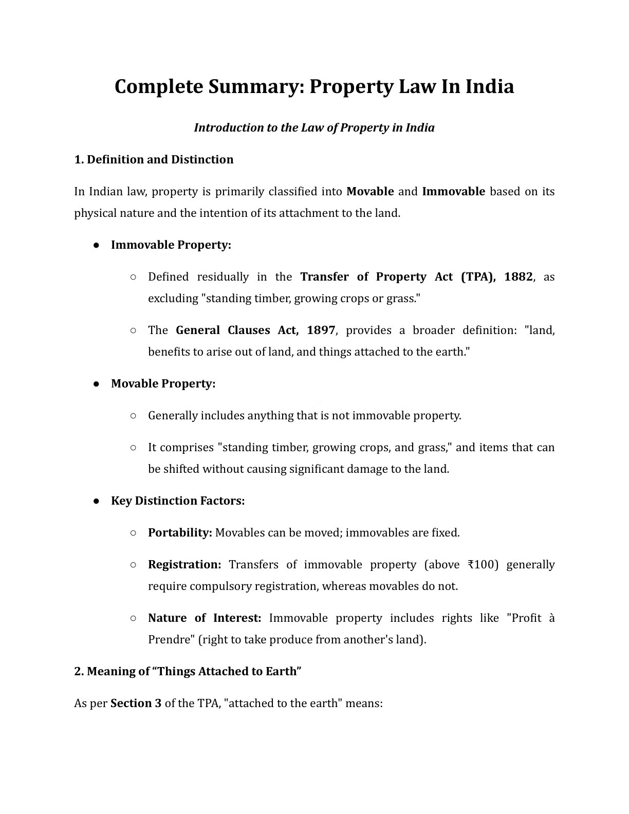 Preview of Transfer Of Property - Introduction