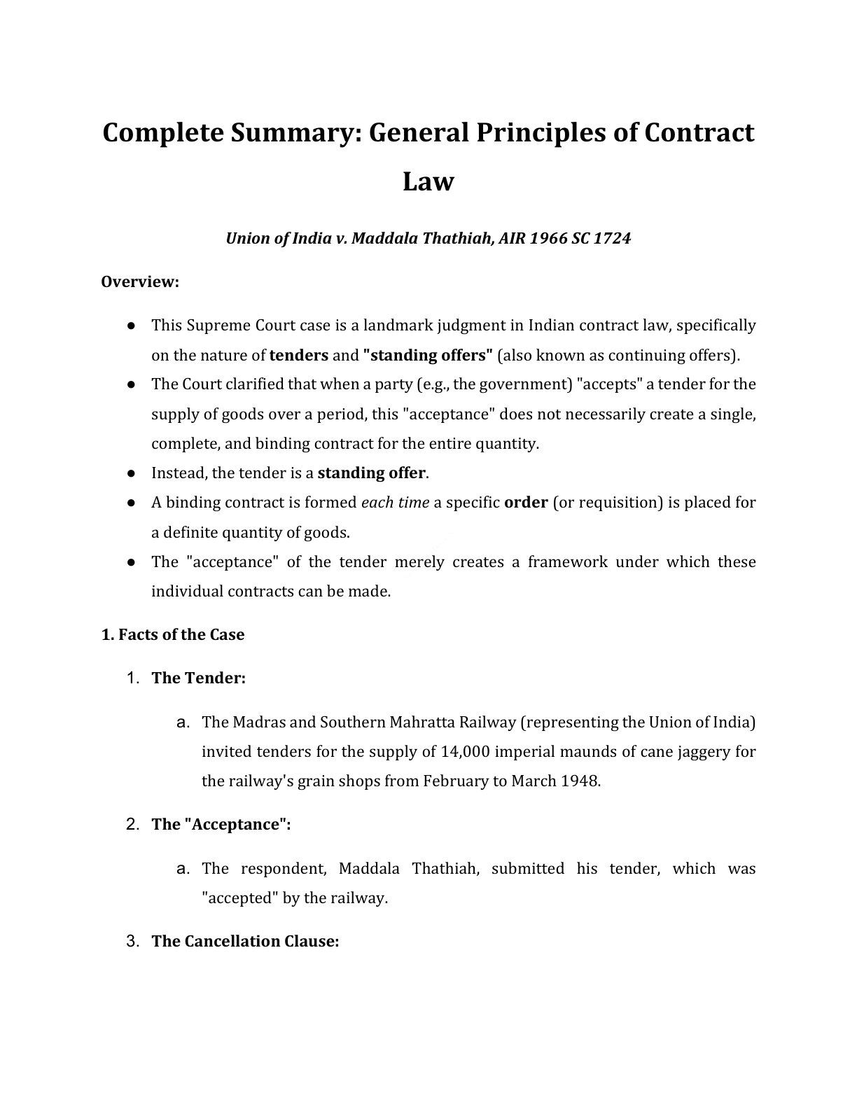 Preview of Union Of India V. Maddala Thathiah Air 1966 Sc - Part 1724 Notes