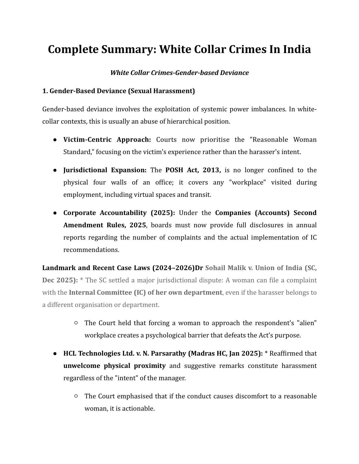 Preview of White Collar Crimes - Gender-Based Deviance