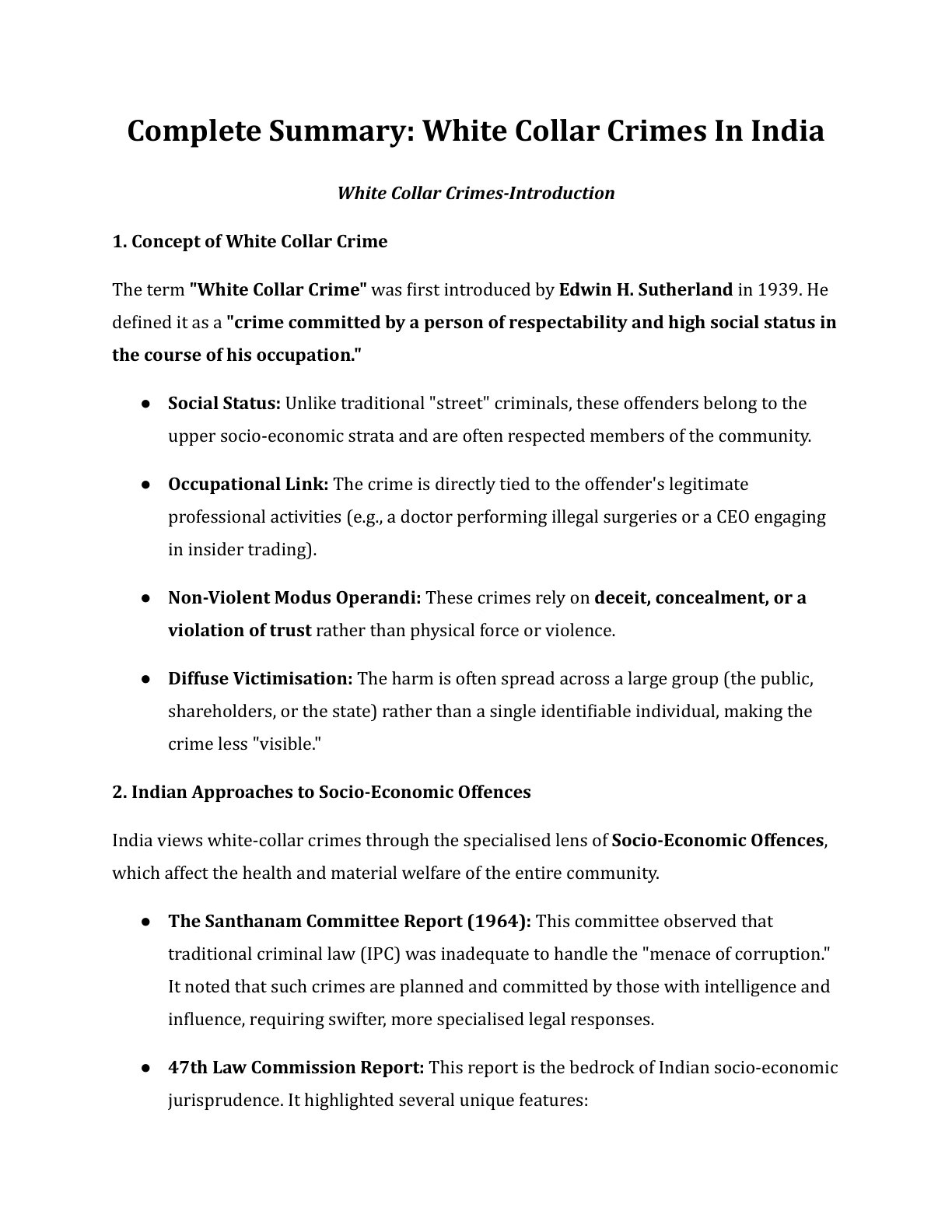 Preview of White Collar Crimes - Introduction